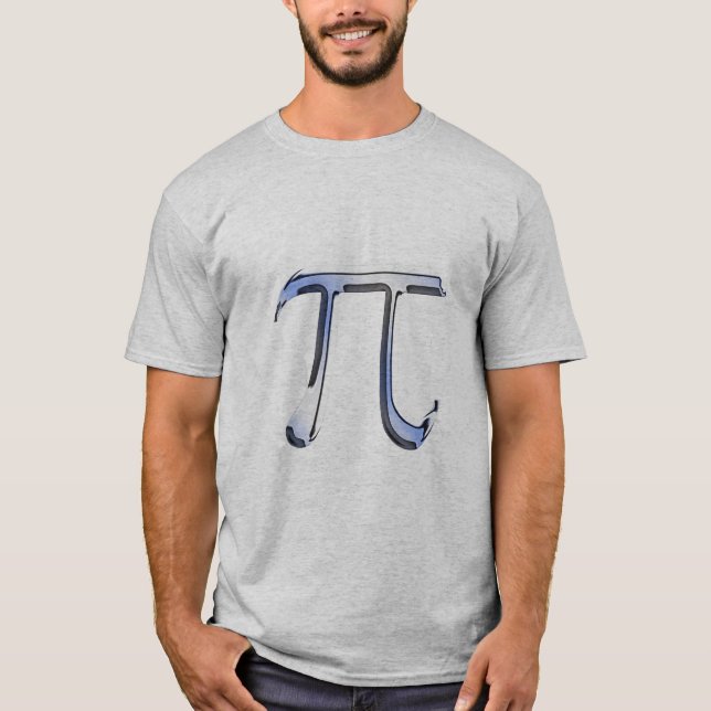 T-shirt Chrome Argent Comme Symbole Pi sur Fibre de Carbon (Devant)