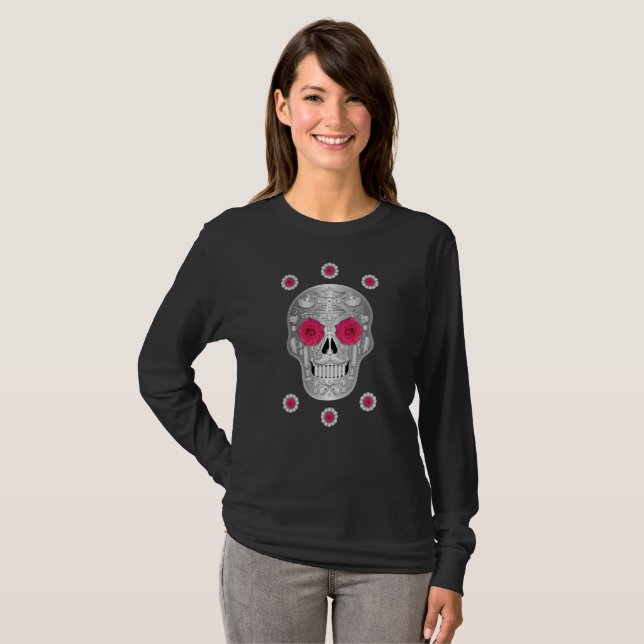 T-shirt Chrome Calavera (Rose) (Devant entier)