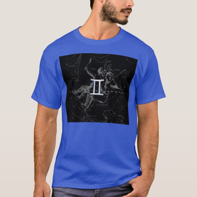 T-shirt Chrome comme Gemini Zodiac Symbole sur Hevelius (Devant)