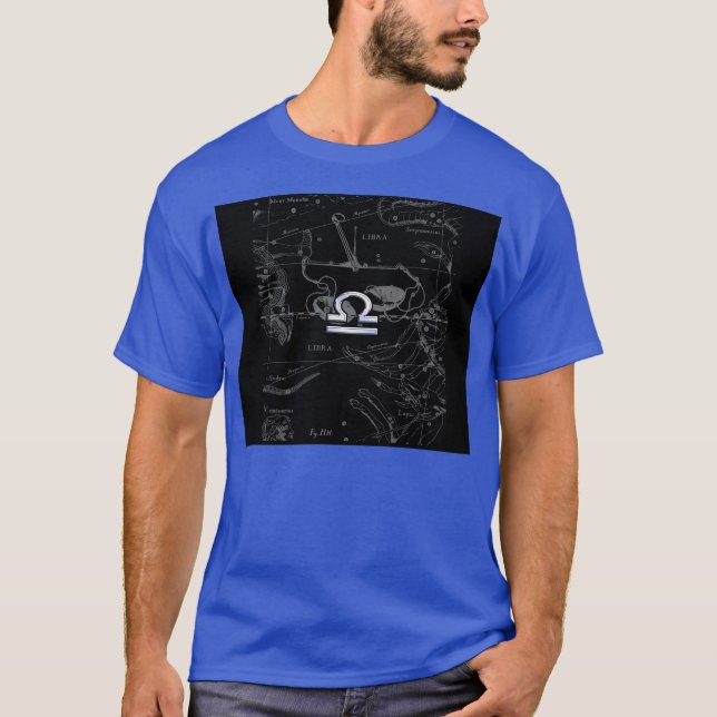 T-shirt Chrome comme Libra Zodiac Symbole sur Hevelius (Devant)