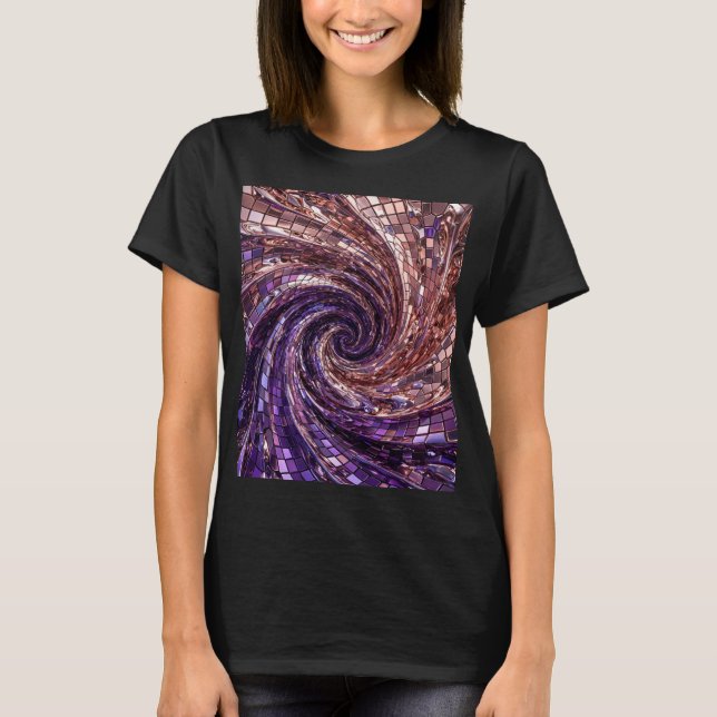 T-shirt Chrome Or Rose & Mosaïque Violet Royal Vortex | (Devant)