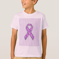 Chrome style Crystal Pink Ribbon Awareness Knit