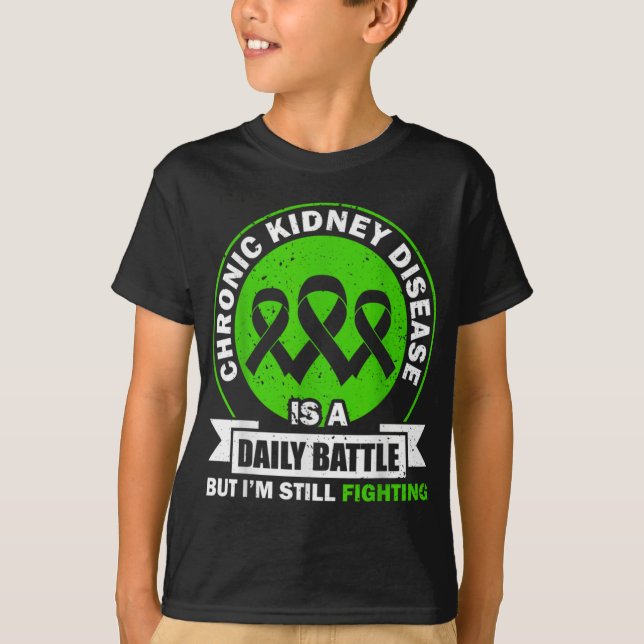 T-shirt Chronic Kidney Disease Is A Daily Battle Ckd Aware (Devant)