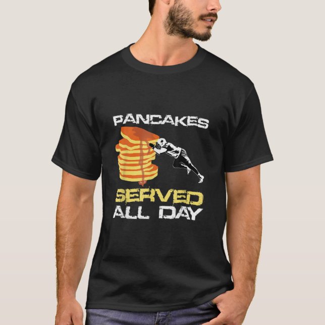 T-shirt Chronique de football de Pancakes (Devant)