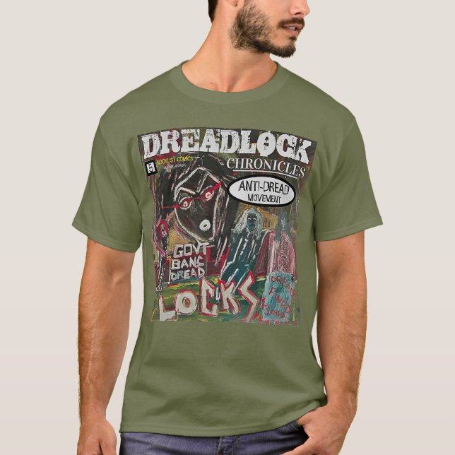 T-SHIRT CHRONIQUES DES DREADLOCKS MOUVEMENT ANTI-DREAD (Devant)