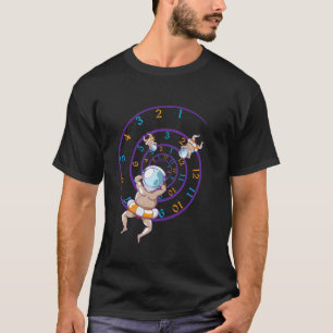 T-shirt Chronologie avec des astronautes gros