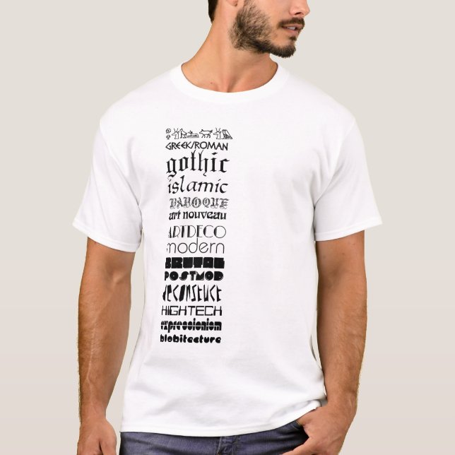 T-shirt Chronologie de voûte (Devant)