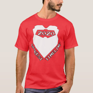 T-shirt Chronologie la plus sombre 2020 barbe mal blanc ré