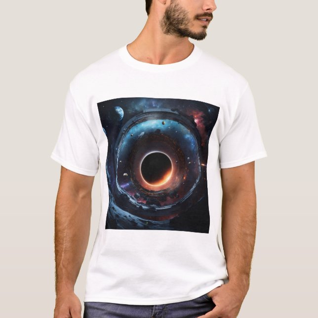 T-shirt "ChronoShift : Ballet gravitationnel dans l'abîme" (Devant)