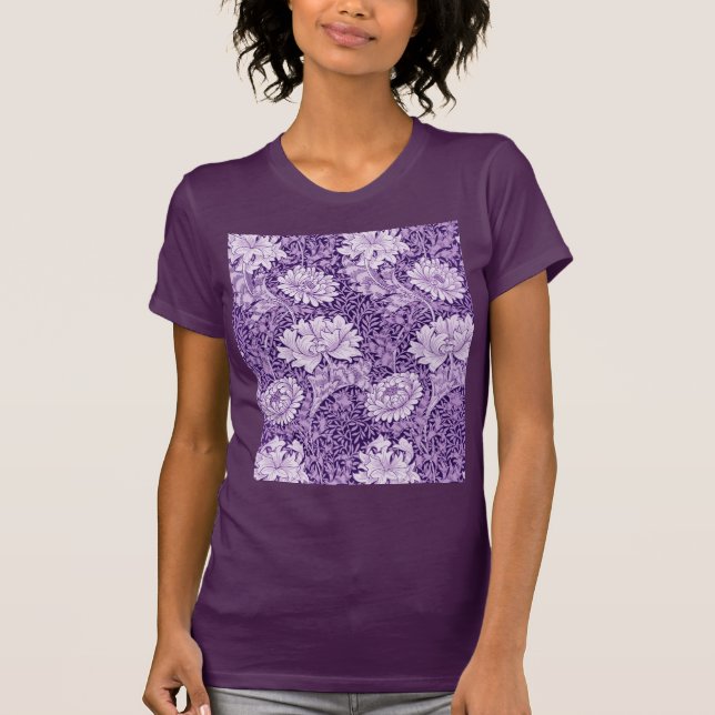 T-shirt Chrysanthème Pourpre, William Morris (Devant)