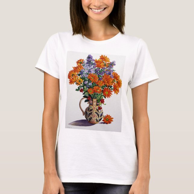 T-shirt Chrysanthèmes oranges (Devant)