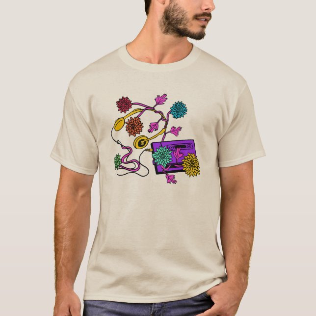 T-shirt Chrysanthemum Walkman (Devant)