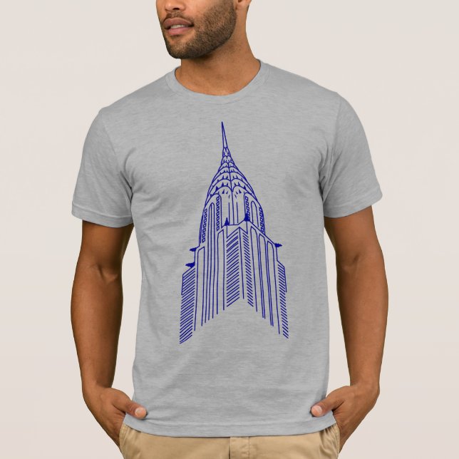 T-shirt Chrysler building outline shirt (Devant)