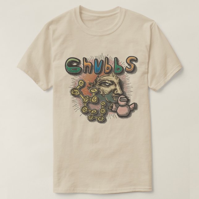 T-shirt Chubbs dessin de collage artistique (Design devant)