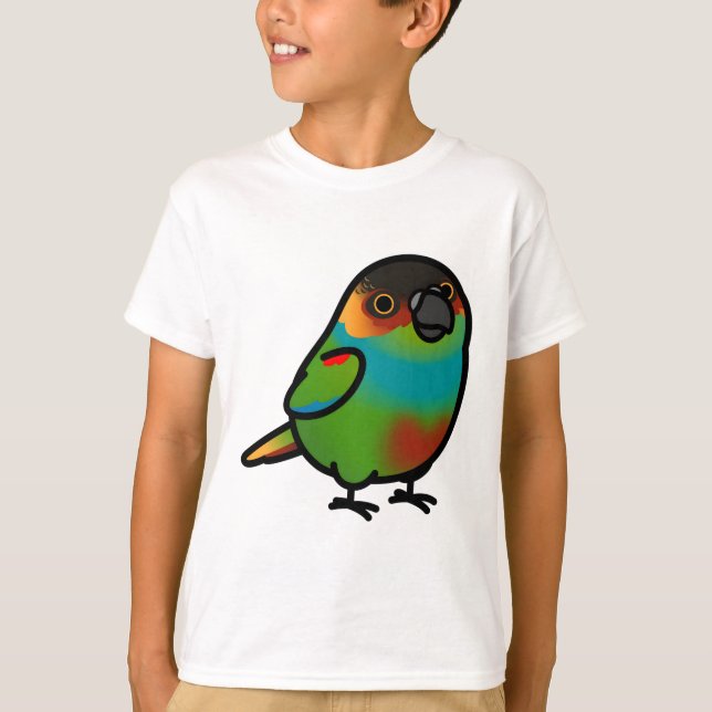 T-shirt Chubby Bleu, Ocre marqué Conure (Devant)