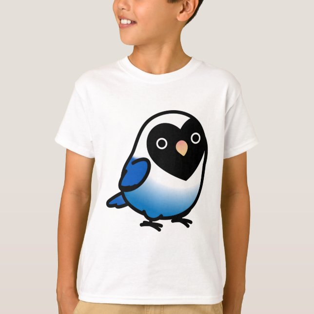 T-shirt Chubby Cobalt Lovebird masqué noir (Devant)