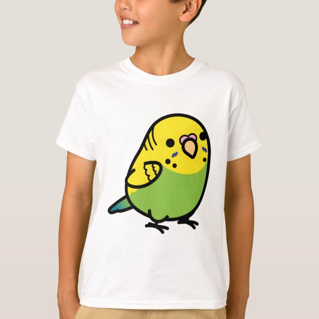 T-shirt Chubby Green Budgie - Femme (Devant)