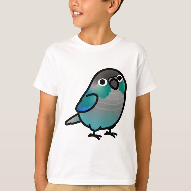 T-shirt Chubby Green Cheek Conure Turquoise (Devant)