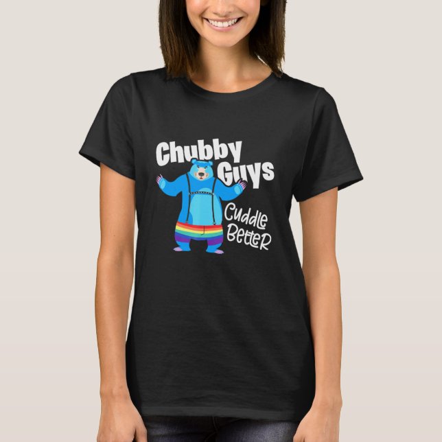T-shirt Chubby Guys Cuddle Meilleur Ours Gay pride Lgbtq (Devant)