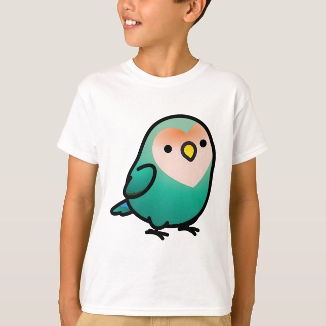 T-shirt Chubby Hollandais Blue Peach face Lovebird (Devant)