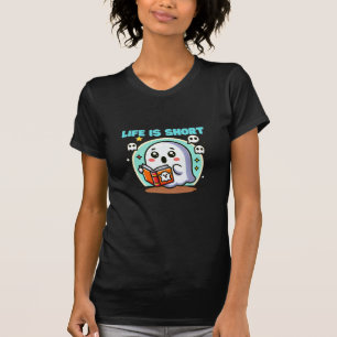 T-shirt Chubby Kawaii Lecture de Ghost avec Surprise