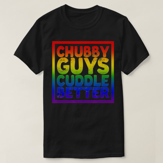 T-shirt Chubby Les Gars Cuddle Meilleur Ours Gay  (Design devant)
