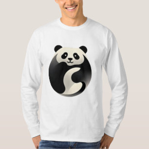 T-shirt Chubby Panda - Cutesse en noir et blanc