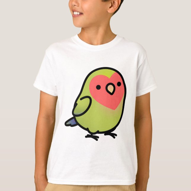 T-shirt Chubby Peach Lime Lovebird (Devant)