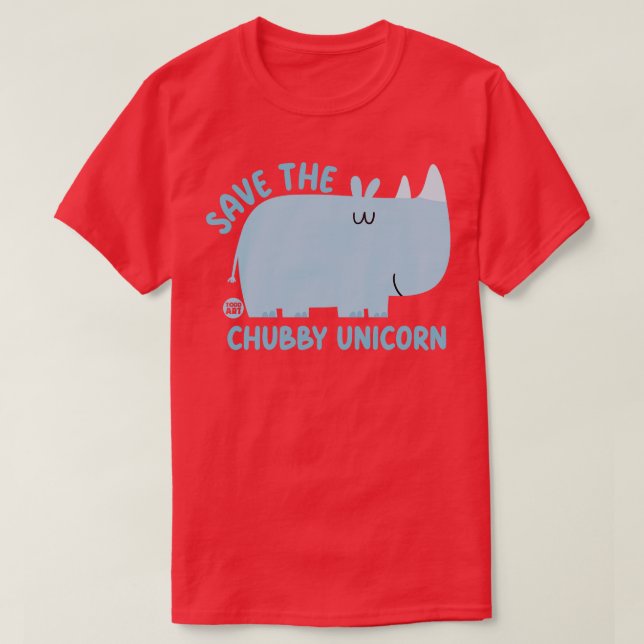 T-shirt chubby unicorn (Design devant)