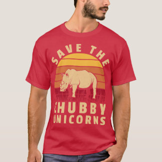 T-shirt Chubby Unicorns Funny Rhino