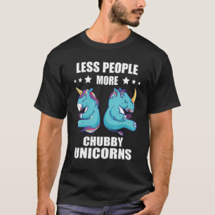 T-shirt Chubby Unicorns Rhinoceros Droits des animaux Moin