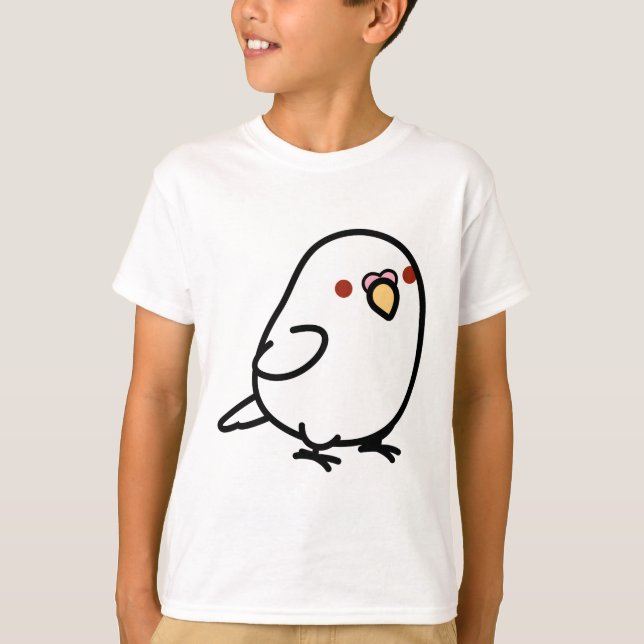 T-shirt Chubby White Albino Budgie (Devant)