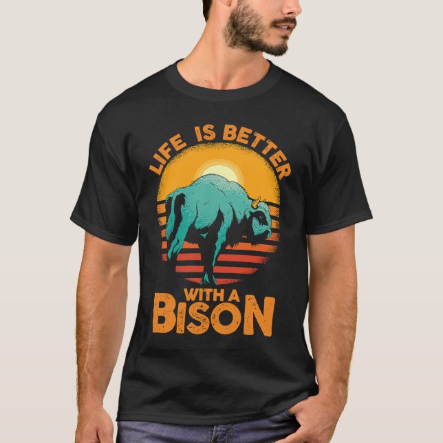 T-shirt Chuchoteur de buffles vache duveteuse avec un biso (Devant)