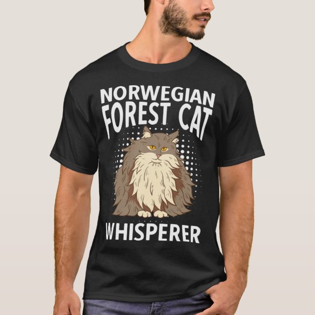 T-shirt Chuchoteur de chat de forêt norvégienne (Devant)