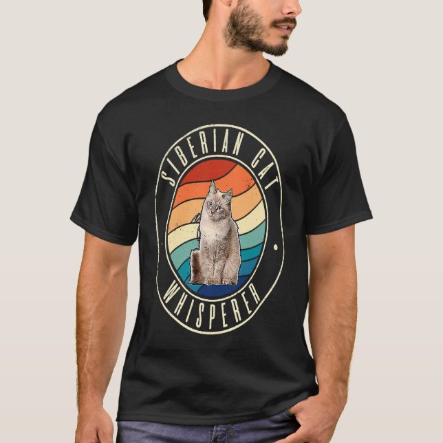 T-shirt Chuchoteur de chat sibérien (Devant)