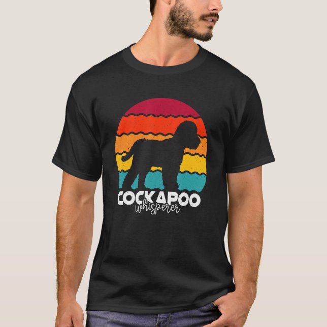 T-shirt Chuchoteur de Cockapoo Rétro Vintage (Devant)