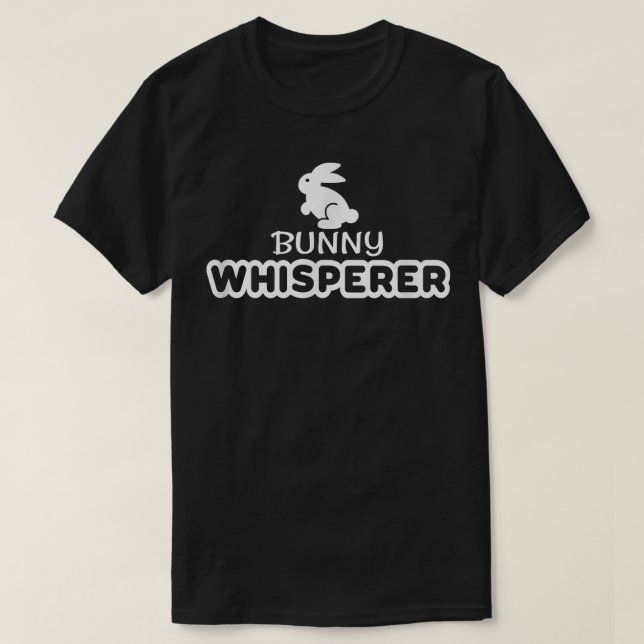 T-shirt Chuchoteur de lapin Drôle d'animal de compagnie de (Design devant)