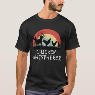 T-shirt Chuchoteur de poulets avec Chic rétro de cour arri