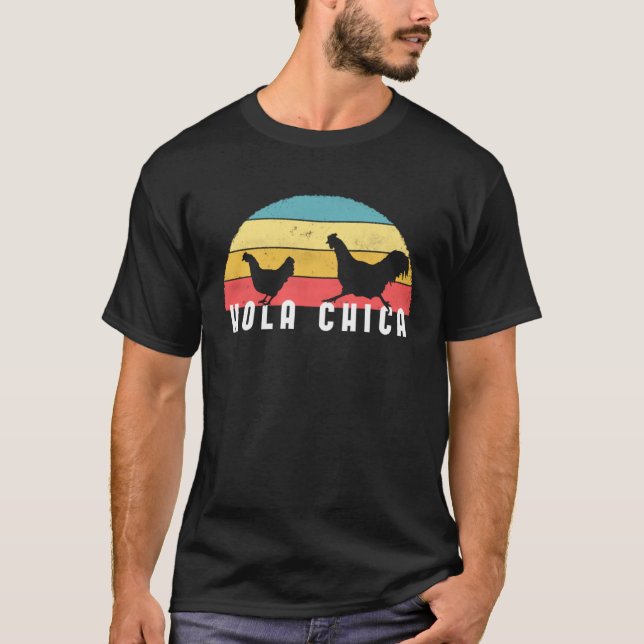 T-shirt Chuchoteur de poulets et Hola Chica (Devant)