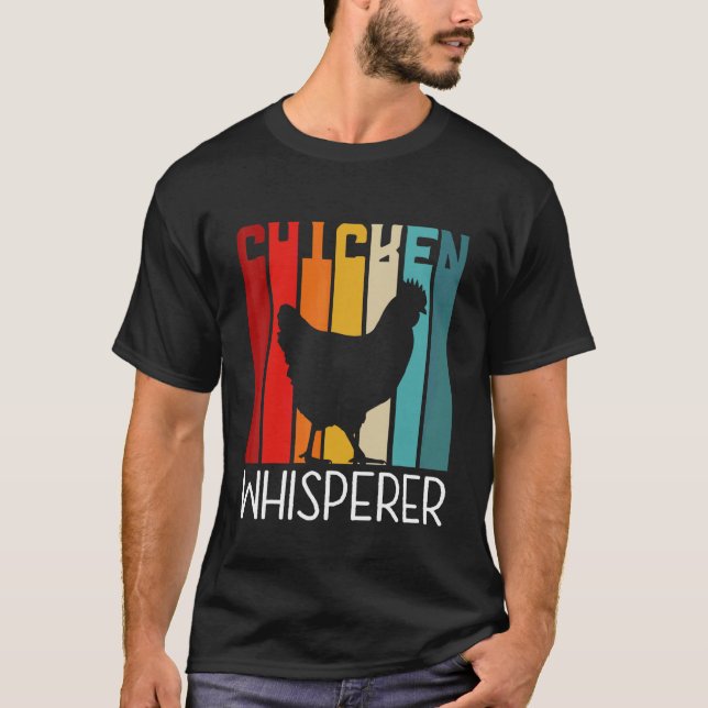 T-shirt Chuchoteur de poulets rétro (Devant)
