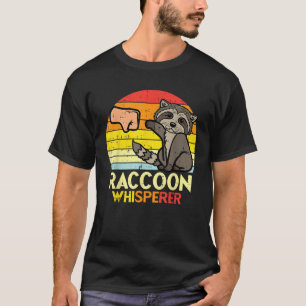 T-shirt Chuchoteur de Raton Laveur Poing Rétro Animal Femm