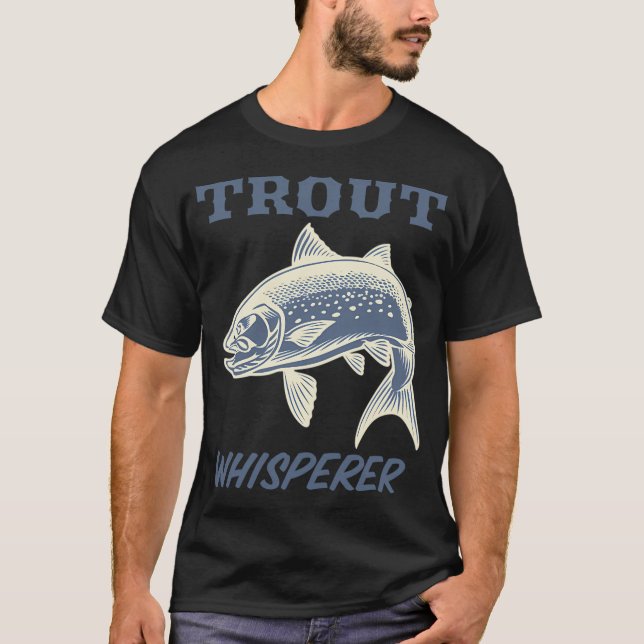 T-shirt Chuchoteur de truite drôle pêche (Devant)