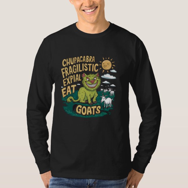 T-shirt Chupacabra Créature légendaire Mythique Bête Crypt (Devant)