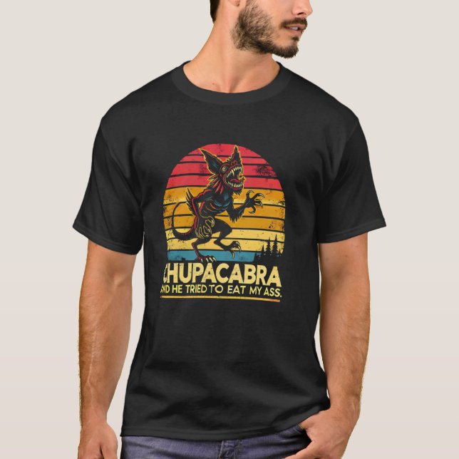 T-shirt Chupacabra Créature légendaire Mythique Bête Crypt (Devant)