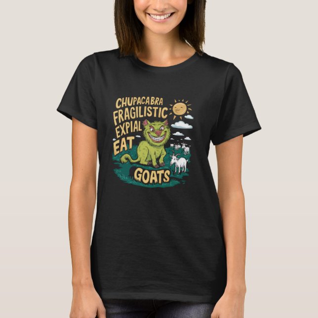 T-shirt Chupacabra Créature légendaire Mythique Bête Crypt (Devant)
