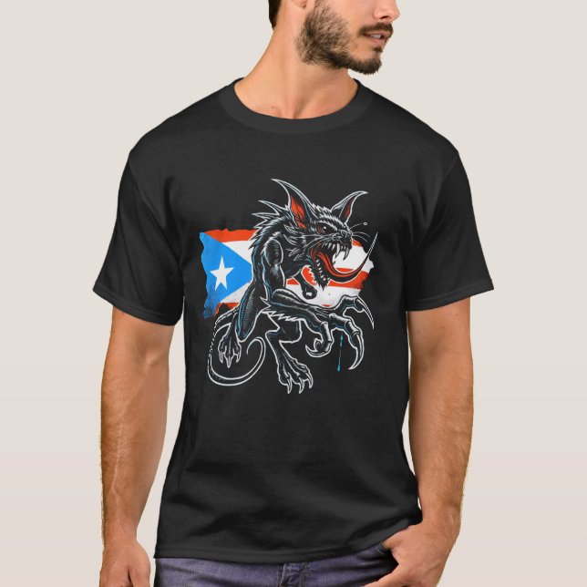 T-shirt Chupacabra Créature légendaire Mythique Bête Crypt (Devant)