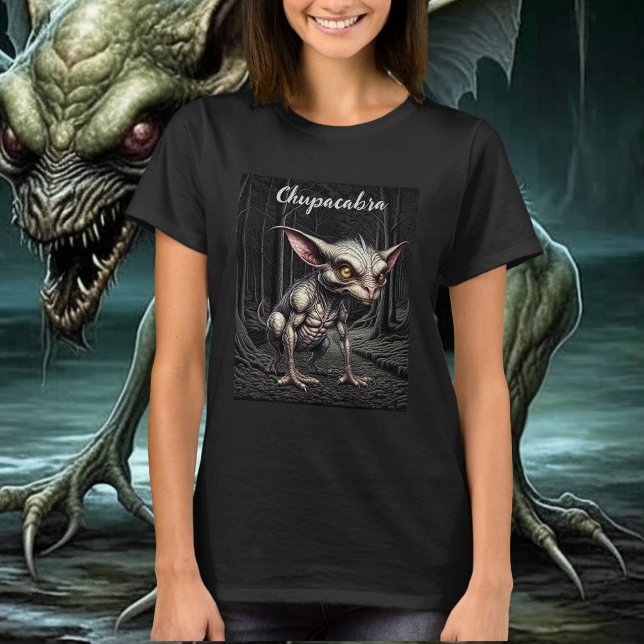 T-shirt Chupacabra dans la forêt Cryptide (Créateur téléchargé)