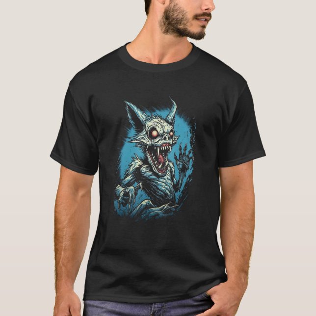 T-shirt Chupacabra The Goat Sucker by Haunted Horror Hallo (Devant)