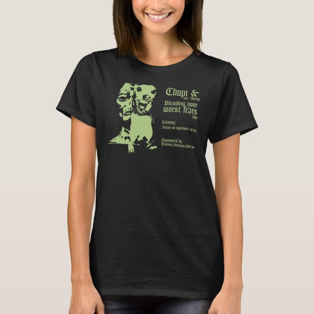 T-shirt Chupi et le chemise-Womens de visite d'aliens (Devant)