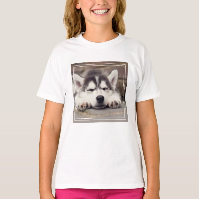 T-shirt Chuppy Husky Sleeping (Devant)